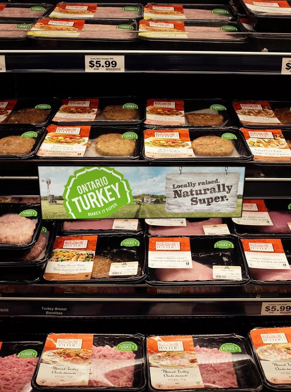 Ontario Turkey in-store shelf signage