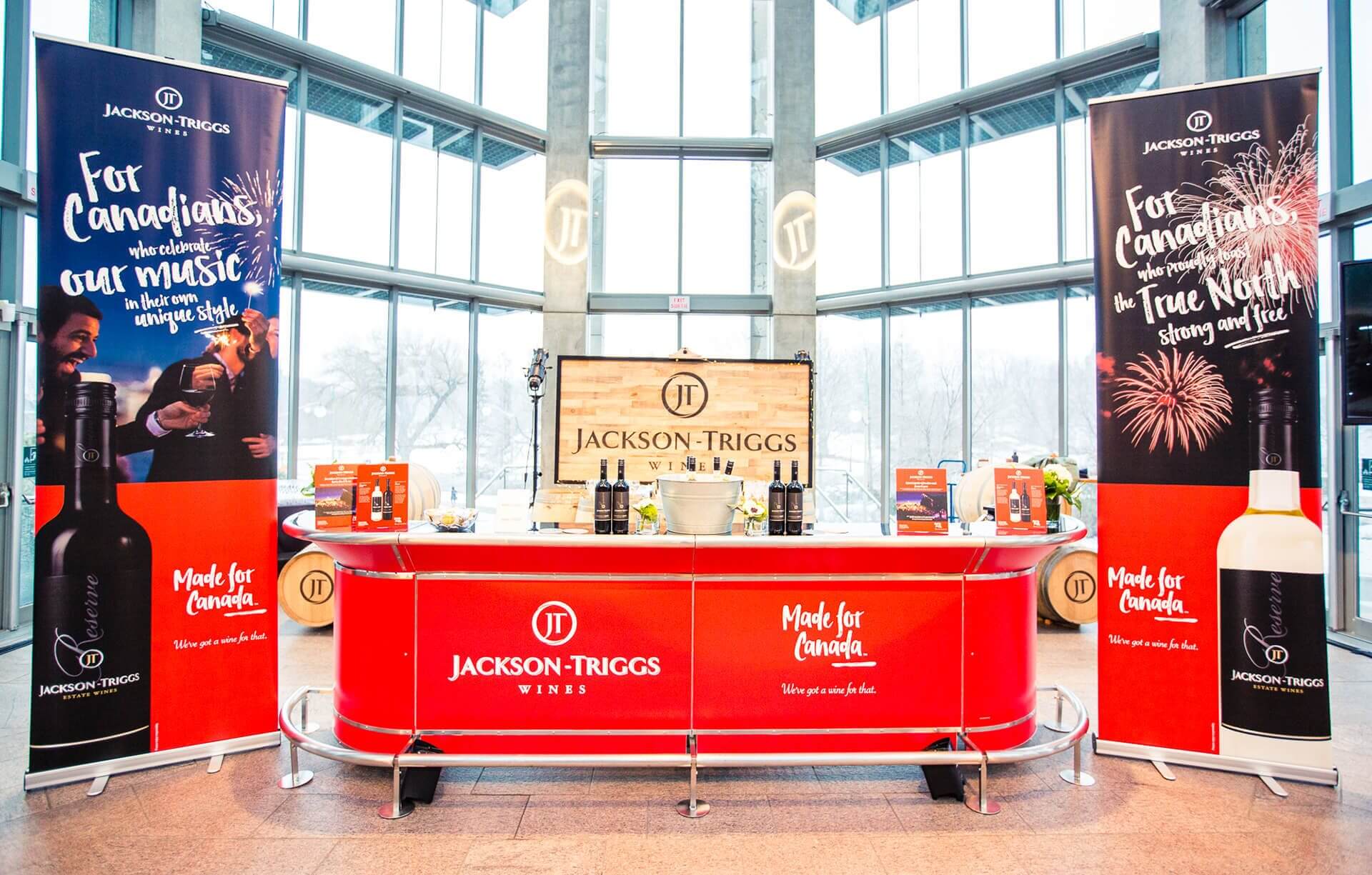Jackson-Triggs Made For Canada Junos 2017 event bar and banners